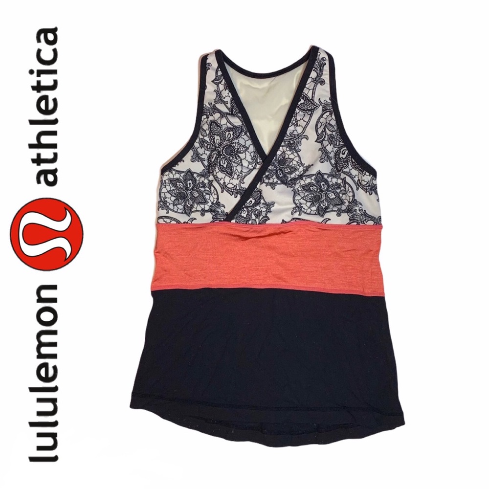 LULULEMON V-Neck Tank Top w/ Built in Bra - S